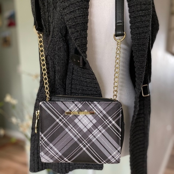 Steve Madden tartan plaid crossbody bag - Picture 1 of 14